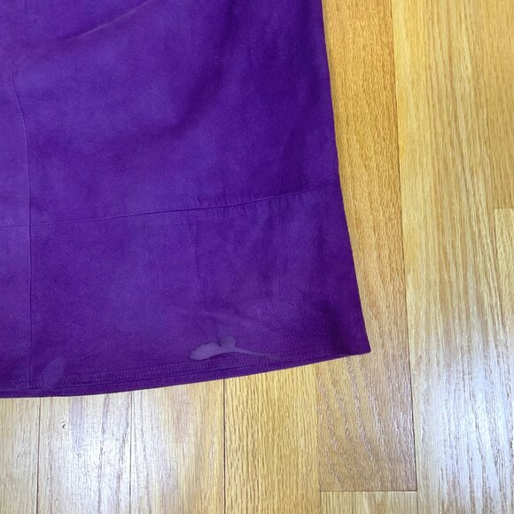 Jaeger Skirt Suede Maxi Vintage Purple (12UK, 26”waist, S/XS) - Picture 8 of 8